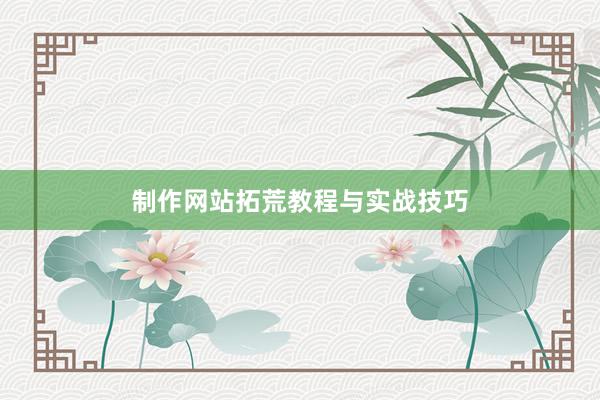 制作网站拓荒教程与实战技巧